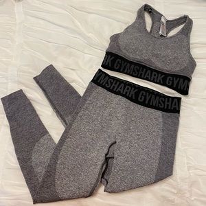 Gymshark flex set charcoal marl / black